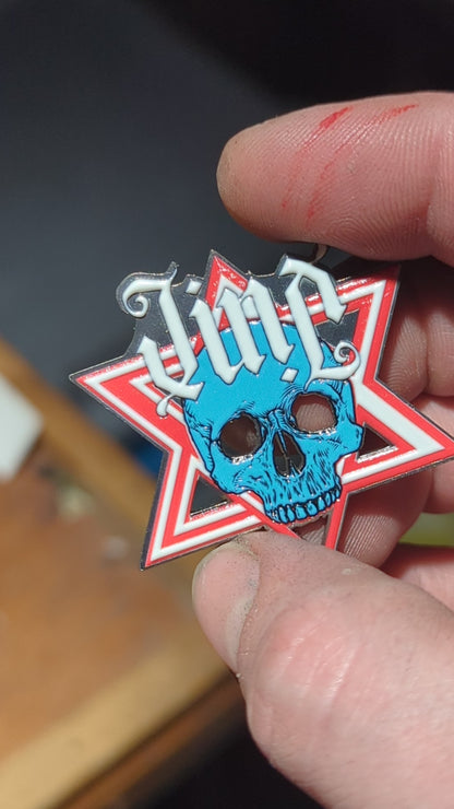 CUSTOM FIBER-CUT STAINLESS STEEL PENDANTS (or keychains)