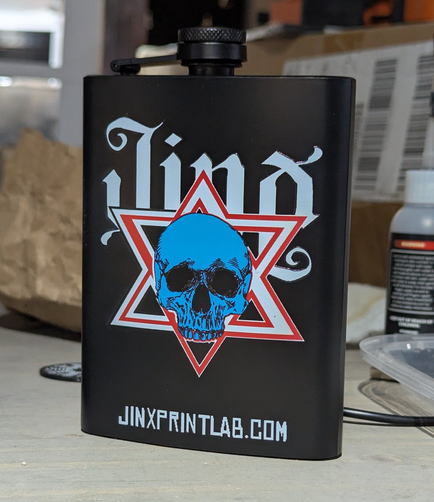 UV-PRINTED AND/OR LASER ENGRAVED MATTE FLASKS