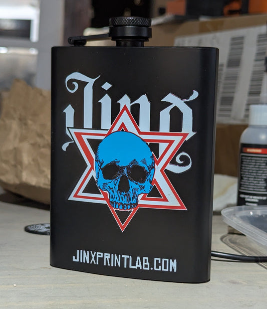 UV-PRINTED AND/OR LASER ENGRAVED MATTE FLASKS